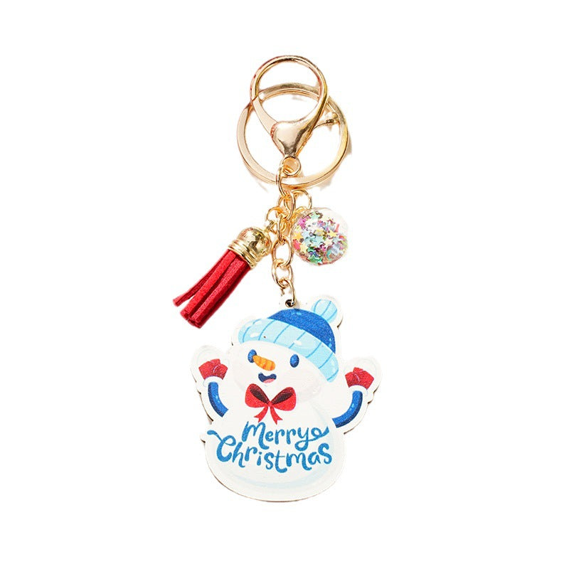 Wholesale Christmas Gift Wooden Cartoon Keychain